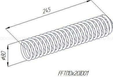 Пружина 80 х 10 х 240